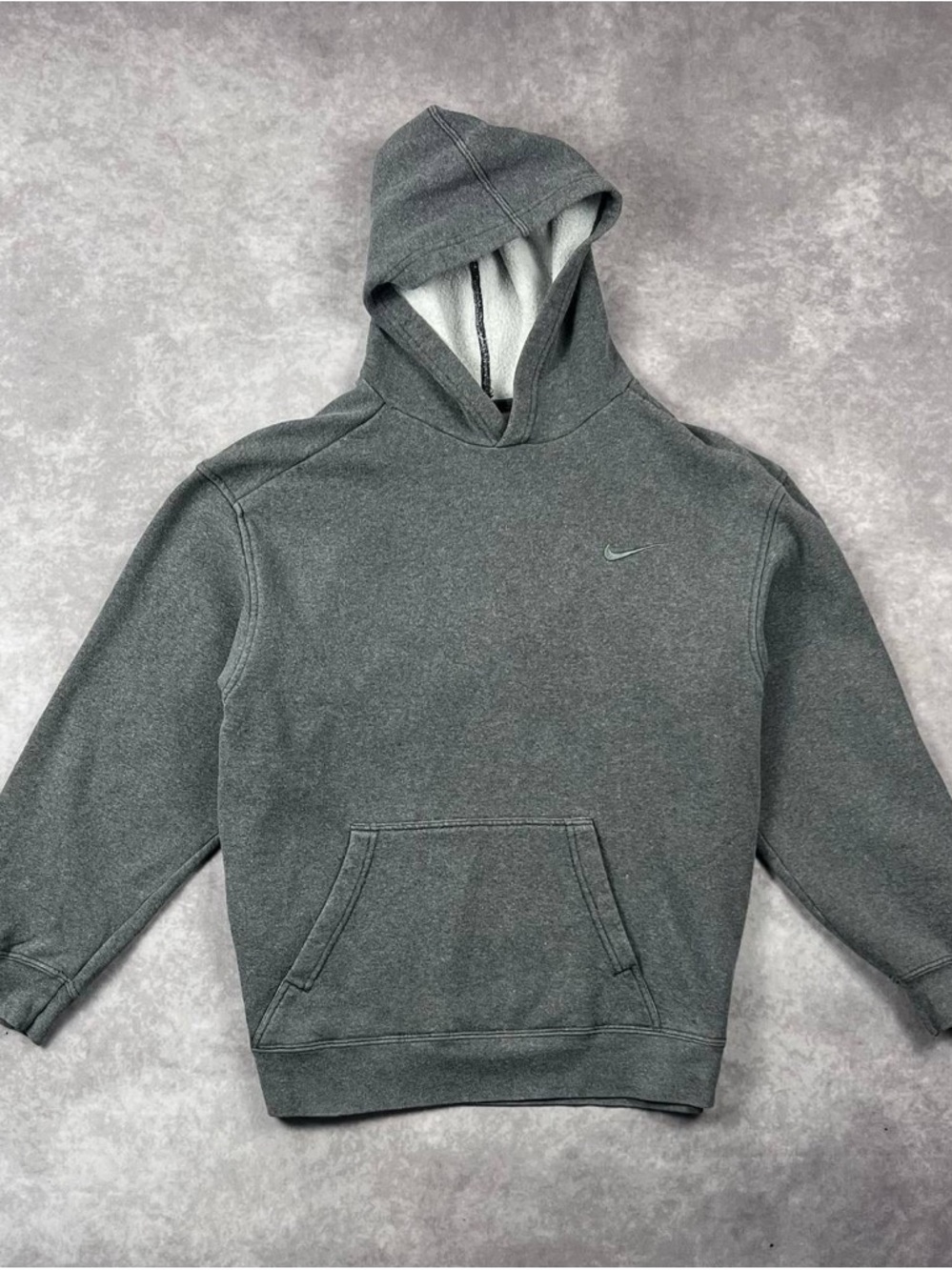 [287] Vintage Y2K NIKE Hoodie Sweatshirt
Grey White Swoosh XL Size